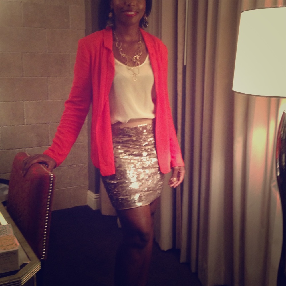 BCBG Sequin mini-skirt